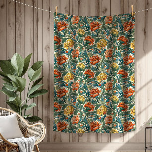 Chic Timeless Floral Tapestry Morris Verziertes De Fleecedecke