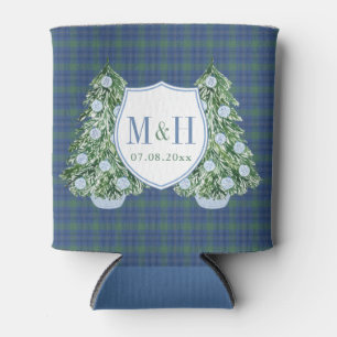 Chic Tipsy und Toasty Flannel Tartan Brautparty Dosenkühler