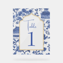 Chic-tique Chinoiserie Numéro de table