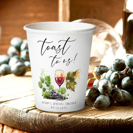 Chic Toast zu uns Wasserfarbe Thema Pappbecher