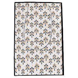 Chic Trendy Black Gold Weihnachtsbaumen Urlaub Mittlere Geschenktüte