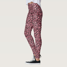 Chic Trendy Black Pink Leopard Print