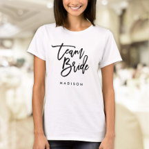 Chic Trendy Brush Black Script Team Bridge