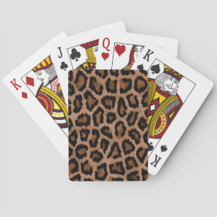 Chic Trendy Leopard Pattern Spielkarten