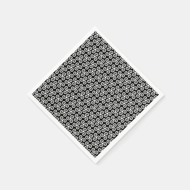 Chic Triple Spiral Celtic triskele Symbol Muster Serviette (Ecke)