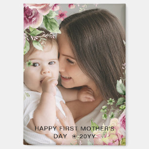 Chic Tropical Boho Floral Mutter's Day Geschenk Ma Magnet