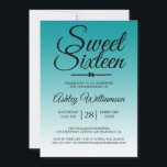 Chic Tropical Green Ombre Sweet 16 16. Geburtstag Einladung<br><div class="desc">Ein chic tropisches grün ombre Design Sweet 16 Geburtstagseinladung. Die leuchtende grüne Farbe verblasst auf einem weißen Hintergrund. Der schwarze Text "16 . Geburtstag" ist Set in modernem Schriftsatz. Elegante 16. Geburtstagsfeier für ein glamouröses 16 . Geburtstag, das perfekt für sie ist, die Moderne, Luxus und Glamour mit einem sommerlichen...</div>