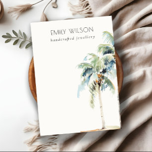 Chic Tropical Palm Tree Blank Juwelier Display Visitenkarte