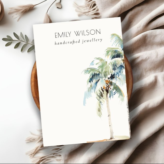 Chic Tropical Palm Tree Blank Juwelier Display Visitenkarte (Von Creator hochgeladen)