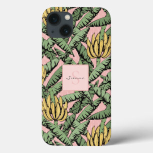 Chic Tropical Pink und Gelb Banana Leaf Muster Case-Mate iPhone Hülle