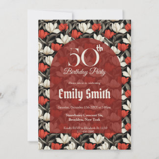 Chic Tulip Accent 15Th Birthday Party Einladung