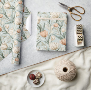 Chic Tulip Wildblume Wrapping Paper Geschenkpapier