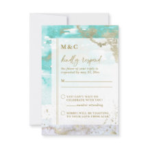 Chic Turquoise Lavender Gold Abstrakte Kunst Hochz