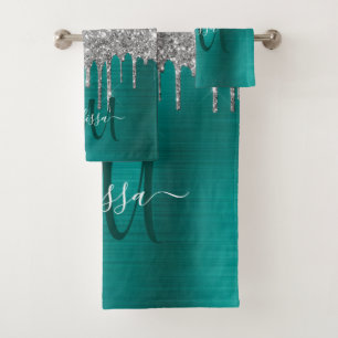 Chic Turquoise Silver Driver Parties scintillant N
