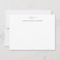 Chic Two Monogram Girly Script Dusty Blue Gray