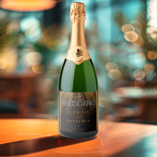 Chic Typografie Black and Gold Luxuriöse Hochzeit