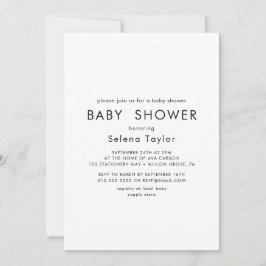Chic Typografie | Einladung der Babydusche