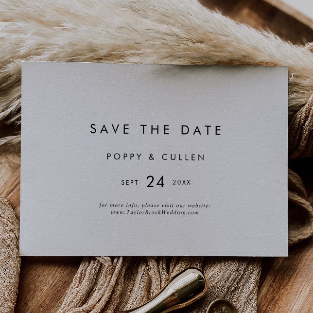 Chic Typografie Horizontal Save The Date (Von Creator hochgeladen)