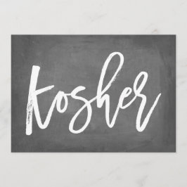 Chic Typografy Chalkboard Kosher Print Einladung