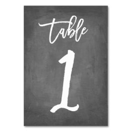 Chic Typografy Chalkboard Tischnummer | Tabelle 1