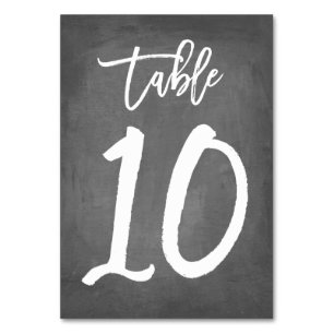 Chic Typografy Chalkboard Tischnummer   Tabelle 10