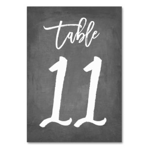 Chic Typografy Chalkboard Tischnummer   Tabelle 11