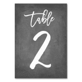 Chic Typografy Chalkboard Tischnummer | Tabelle 2