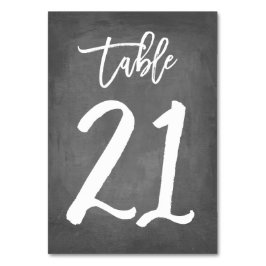 Chic Typografy Chalkboard Tischnummer | Tabelle 21