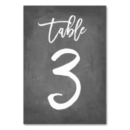 Chic Typografy Chalkboard Tischnummer | Tabelle 3