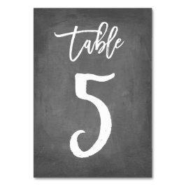 Chic Typografy Chalkboard Tischnummer | Tabelle 5