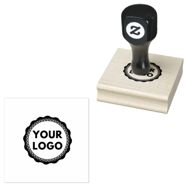 Chic Typografy Custom Business Logo Gummistempel (Stempel)