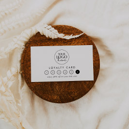 Chic Typografy Logo Business Rewards 6 Punch Treuekarte