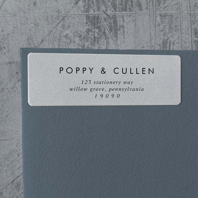Chic Typografy Return Address Label (Von Creator hochgeladen)