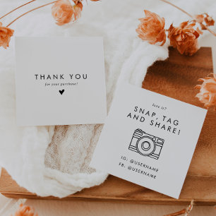 Chic Typografy Social Media Snap Vielen Dank Quadratische Visitenkarte