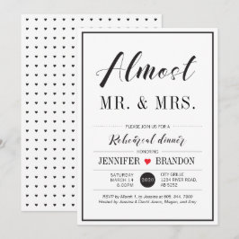 Chic Typografy Wedding Probe Dinner Card Einladung