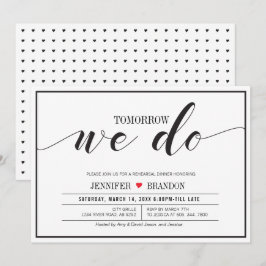 Chic Typografy Wedding Probe Dinner Card Einladung