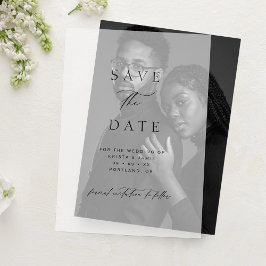 Chic Typographic Script Wedding Save the Date