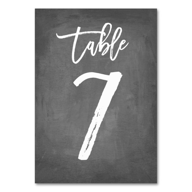 Chic Typographie Chalkboard Numéro de table | Tabl (Par défaut)