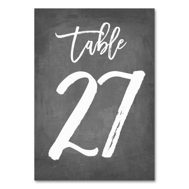 Chic Typographie Chalkboard Numéro de table | Tabl (Par défaut)
