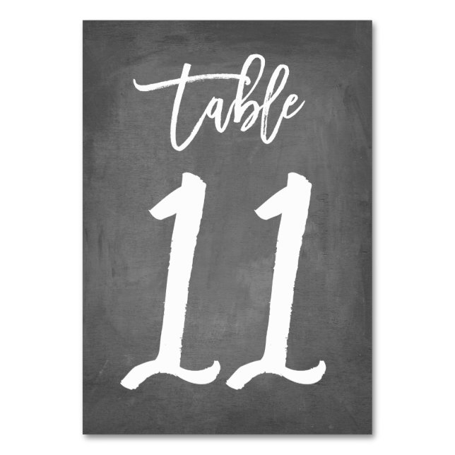 Chic Typographie Chalkboard Numéro de table | Tabl (Par défaut)