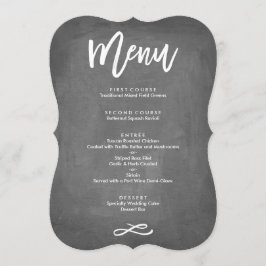 Chic Typography Chalkboard Menü Menükarte