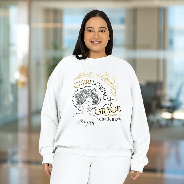 Chic Überfließend mit Grace blühende Blumenhaare Sweatshirt (Von Creator hochgeladen)