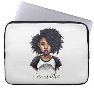 Chic und Classy Afro Frau Laptopschutzhülle