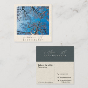 Chic und Elegant moderne minimalistische Fotografi Quadratische Visitenkarte