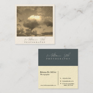 Chic und Elegante moderne minimalistische Fotograf Quadratische Visitenkarte