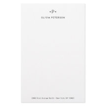 Chic und Minimal Monogramm| Schwarz und Weiß