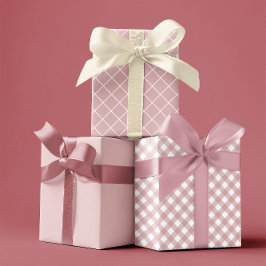 Chic und Minimalistisch Mute Pink Shade Elegante Geschenkpapier Set