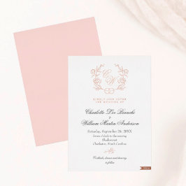 Chic und Romantic Blush Pink Hochzeit Folieneinladung