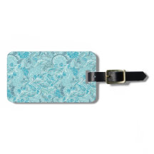 Chic und stilvoll Blue und Aquamarin Paisley Print