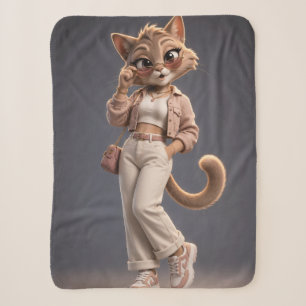 Chic und stilvolles 3D-animiertes Katzen-Charakter Sherpadecke